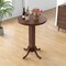 Costway 30” Round Bar Table with Rubber Wood Frame, Elegant Pedestal Base for Dining Room Espresso/Oak Gray